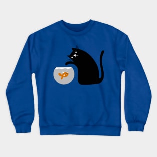 Black Cat's Busy Day Crewneck Sweatshirt